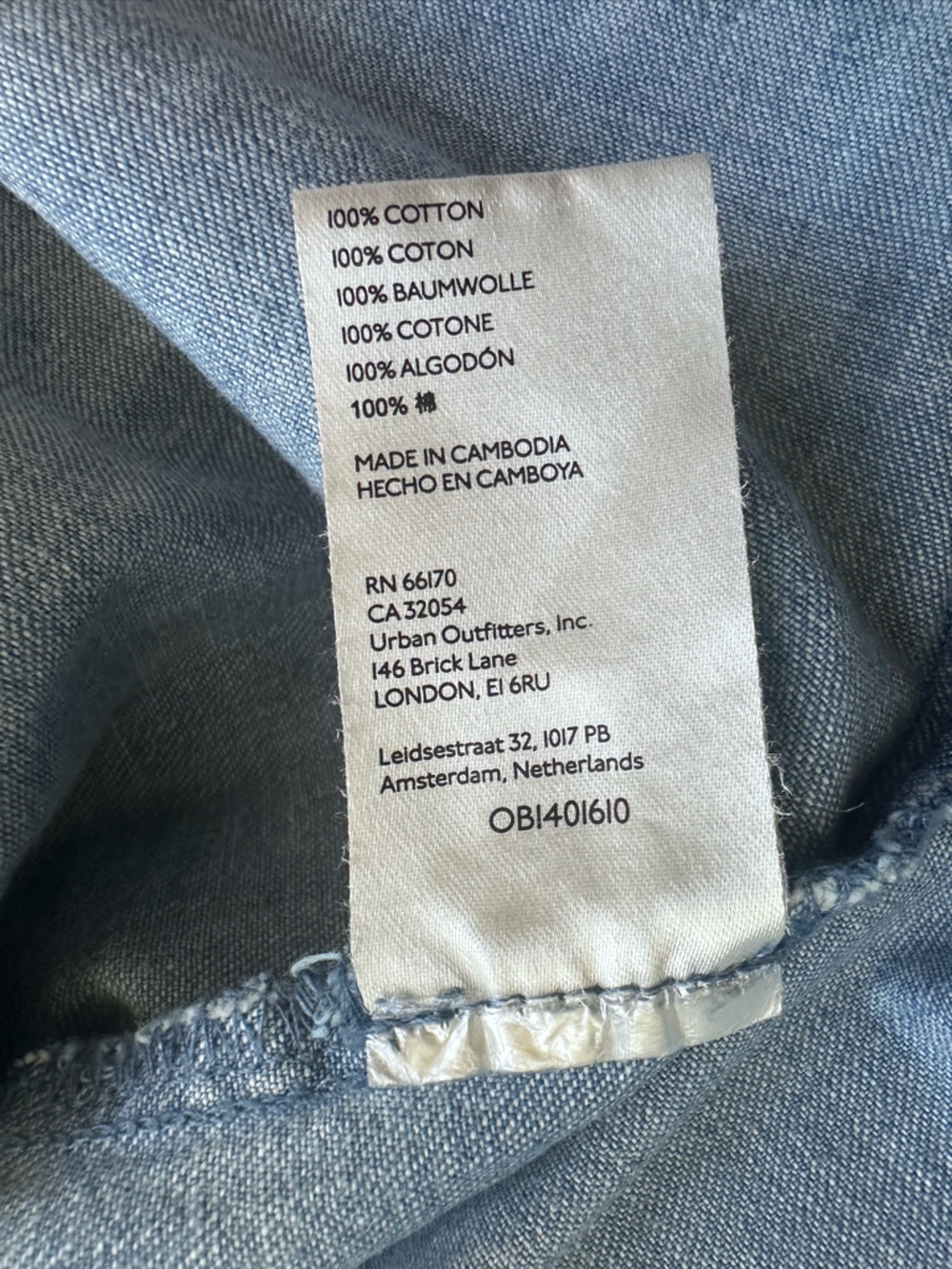 Anthropologie Pilcro Studded Denim Button Down Shirt S Blue Cotton Oversized - Picture 11 of 16